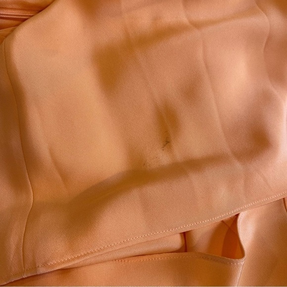 Tibi Open Back Bias Cut Sleeveless Silk Dress Apricot Orange S118SL1085 Size 0 - Picture 13 of 15